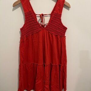 American Eagle Outfitters Red Sleeveless Sundress